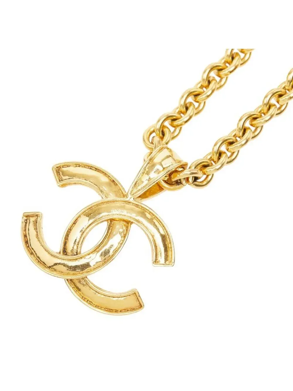 Chanel Cc Logo Chain Pendant Necklace #327491C96B